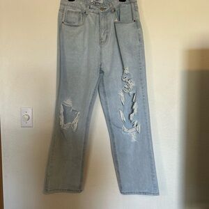 Blue Savvy 13/31 Light Blue Distressed Denim